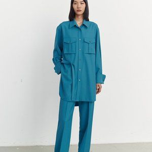 BNWT Women CHICJOC Timeless 100% Wool Shirt size 36